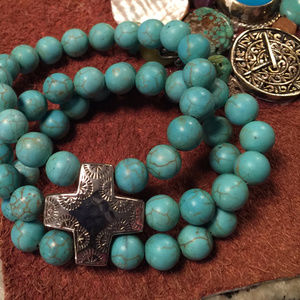 Silpada Devotion Stretch Bracelet Howlite New